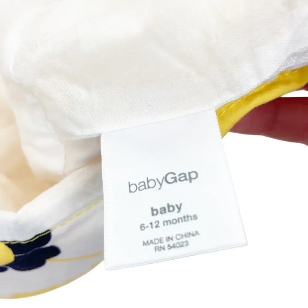 Baby Gap Yellow White Floral Bucket Hat 6-12M